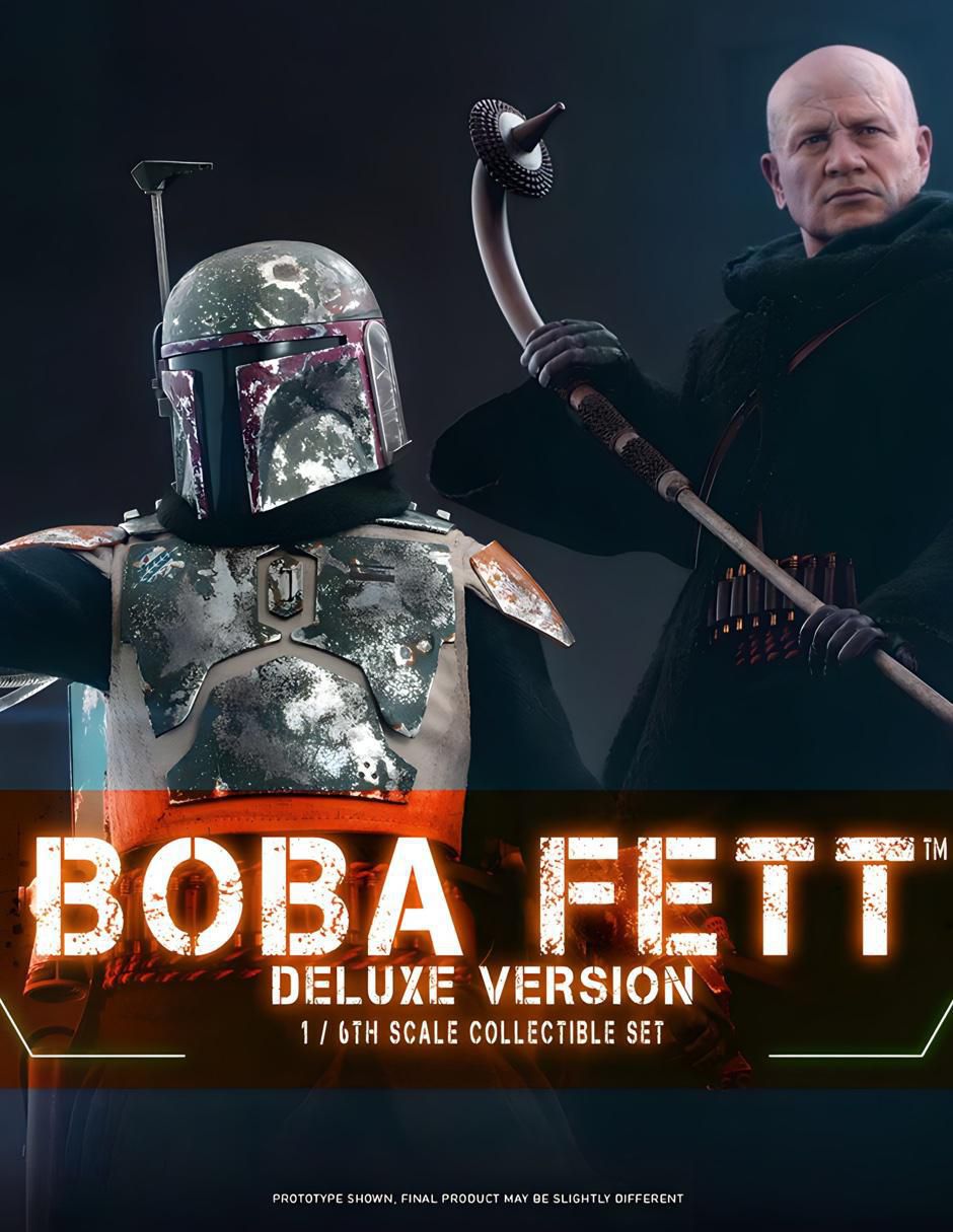 Figura de colección Star Wars The Mandalorian Boba Fett deluxe