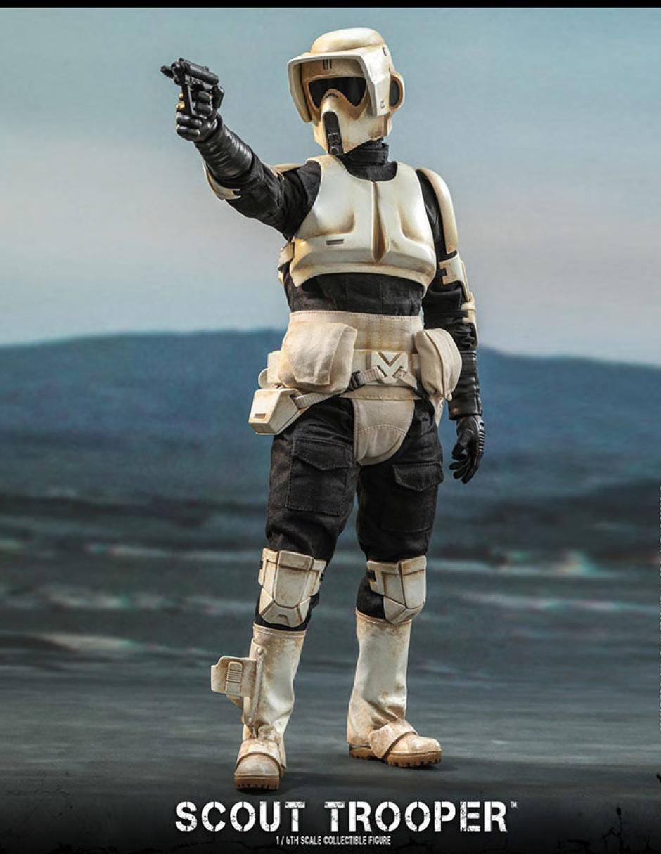 Figura de colección Star Wars The Mandalorian Scout Trooper deluxe