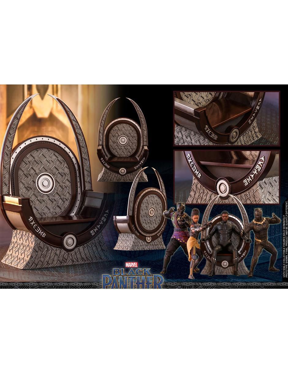 Diorama Black Panther: Wakanda Forever Black Panther deluxe Hot Toys con luz