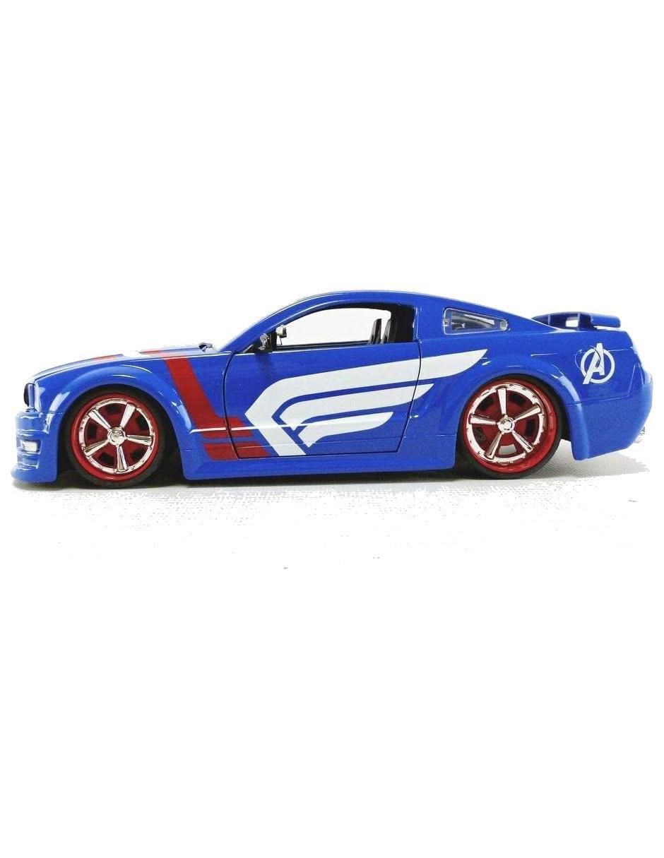 Automóvil deportivo Jada Toys ford mustang gt 2006 Capitán América