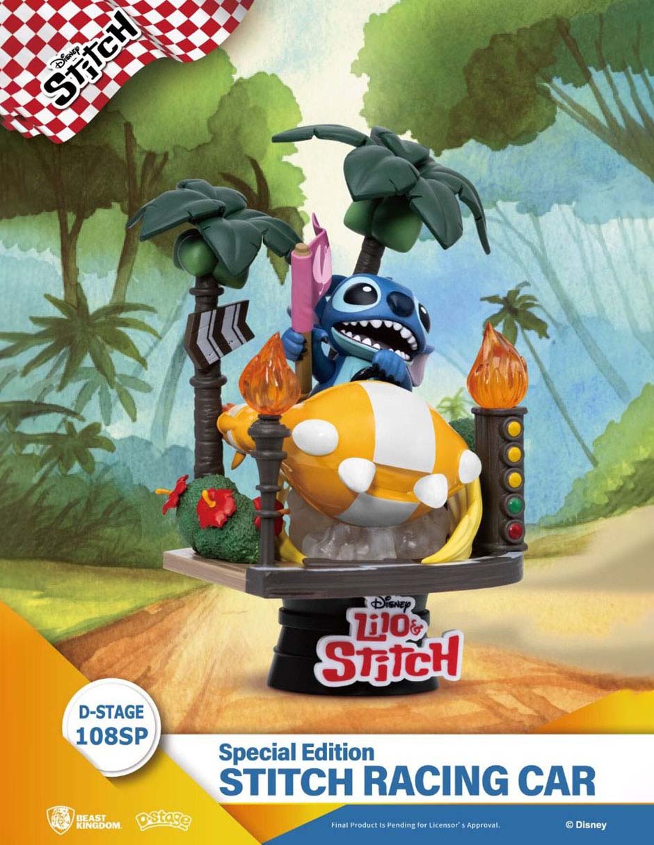 Figura de colección Stitch Stitch Rancing Car Especial Beast Kingdom 2