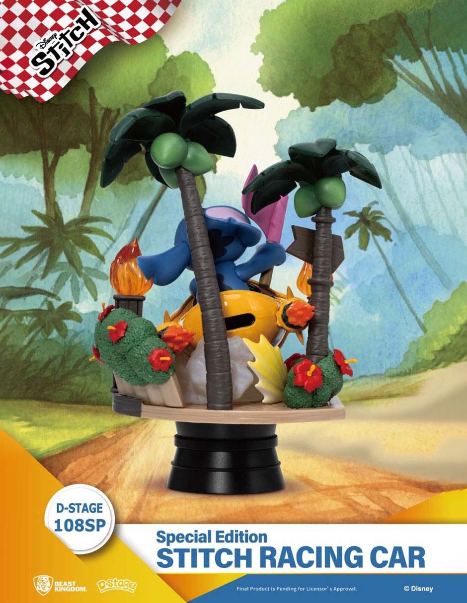 Figura de colección Stitch Stitch Rancing Car Especial Beast Kingdom 3