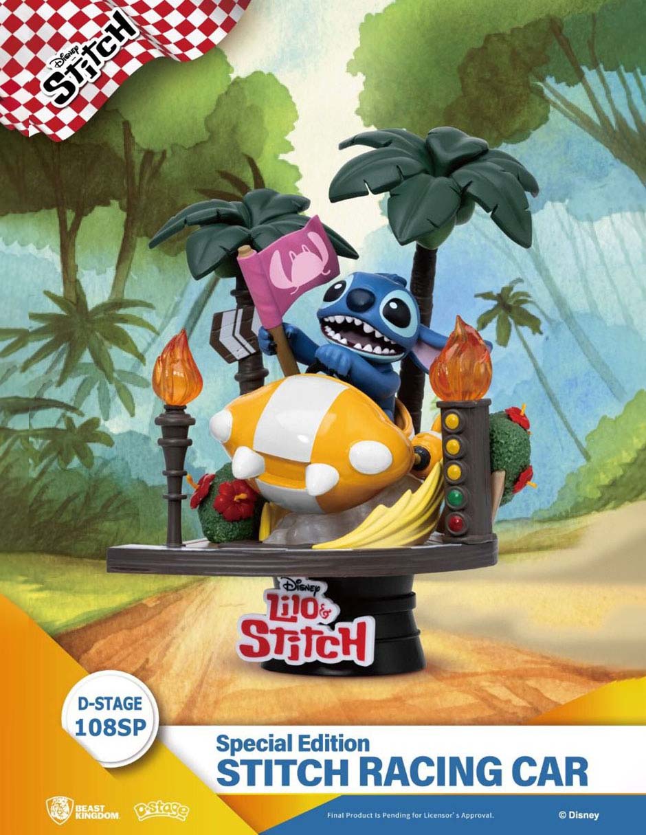 Figura de colección Stitch Stitch Rancing Car Especial Beast Kingdom 4