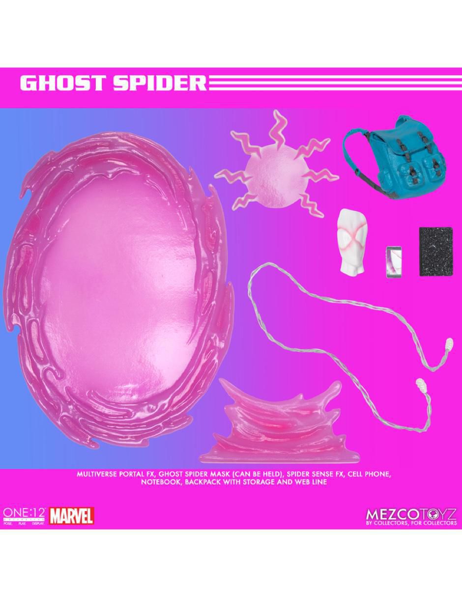 Figura de colección articulada Spider-Man Across the Spiderverse Ghost-Spider Deluxe 12