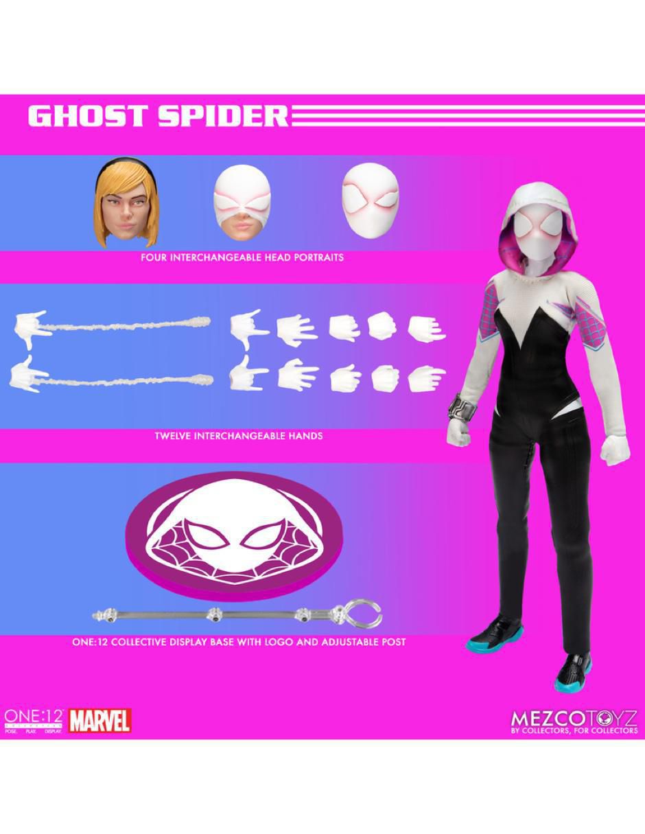 Figura de colección articulada Spider-Man Across the Spiderverse Ghost-Spider Deluxe 2
