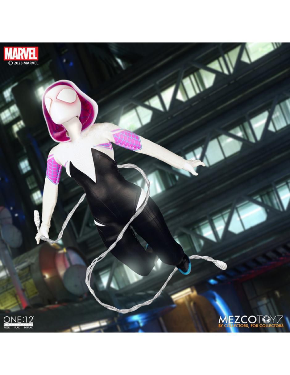 Figura de colección articulada Spider-Man Across the Spiderverse Ghost-Spider Deluxe 4