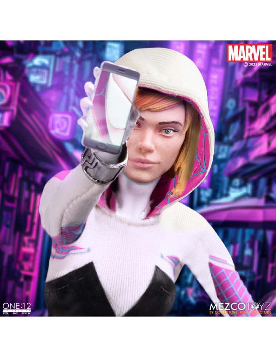 Figura de colección articulada Spider-Man Across the Spiderverse Ghost-Spider Deluxe 5