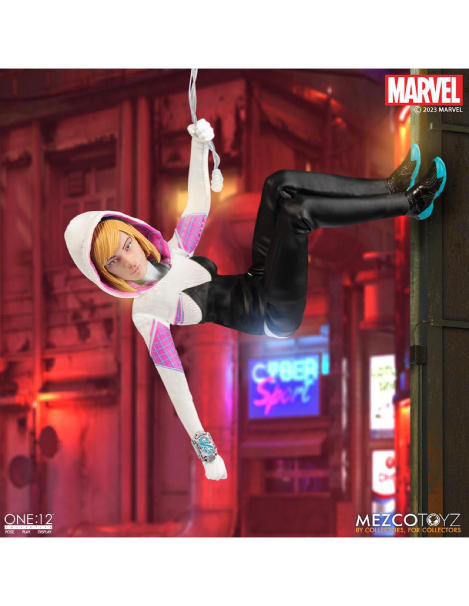 Figura de colección articulada Spider-Man Across the Spiderverse Ghost-Spider Deluxe 7