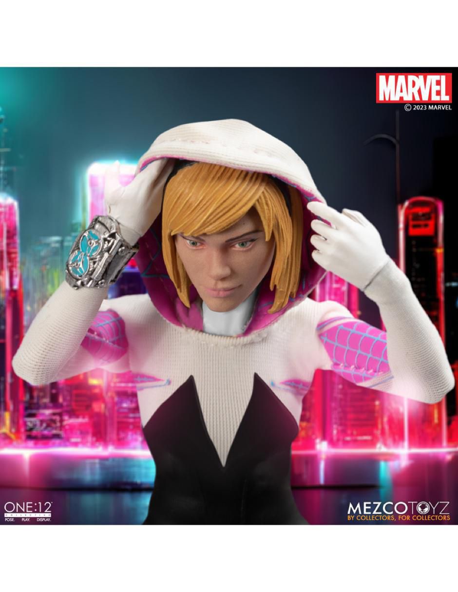 Figura de colección articulada Spider-Man Across the Spiderverse Ghost-Spider Deluxe 8