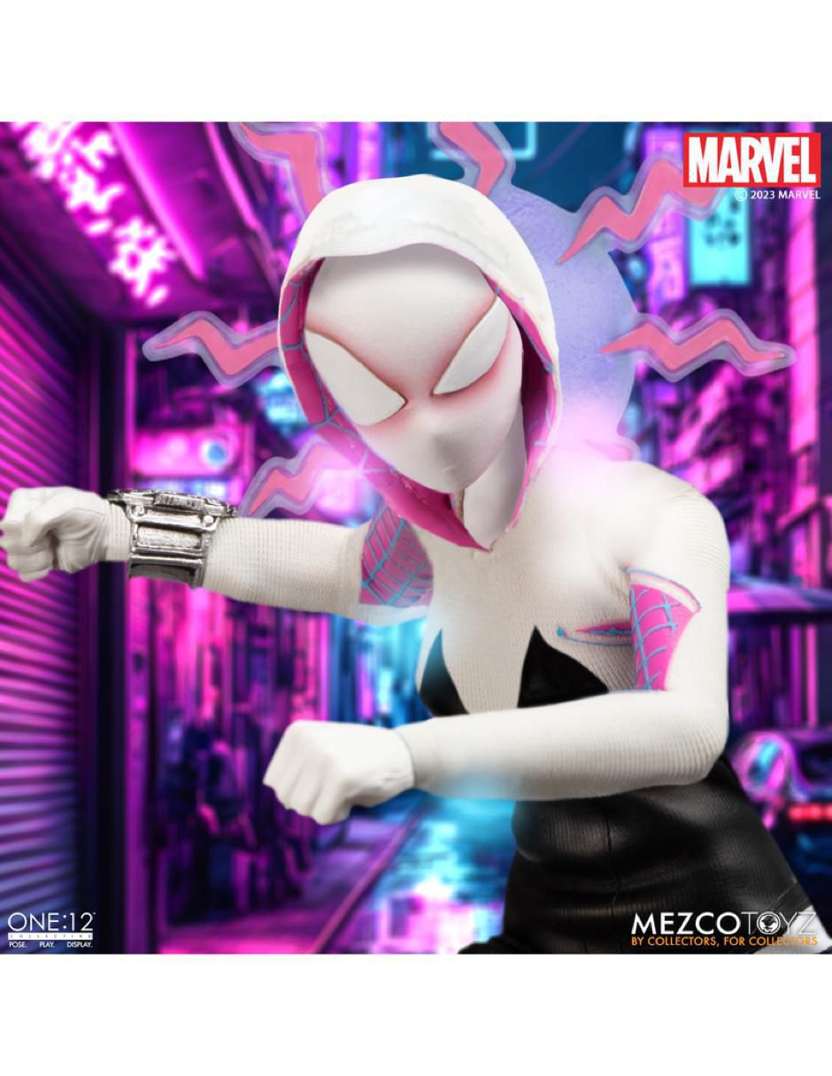 Figura de colección articulada Spider-Man Across the Spiderverse Ghost-Spider Deluxe 9