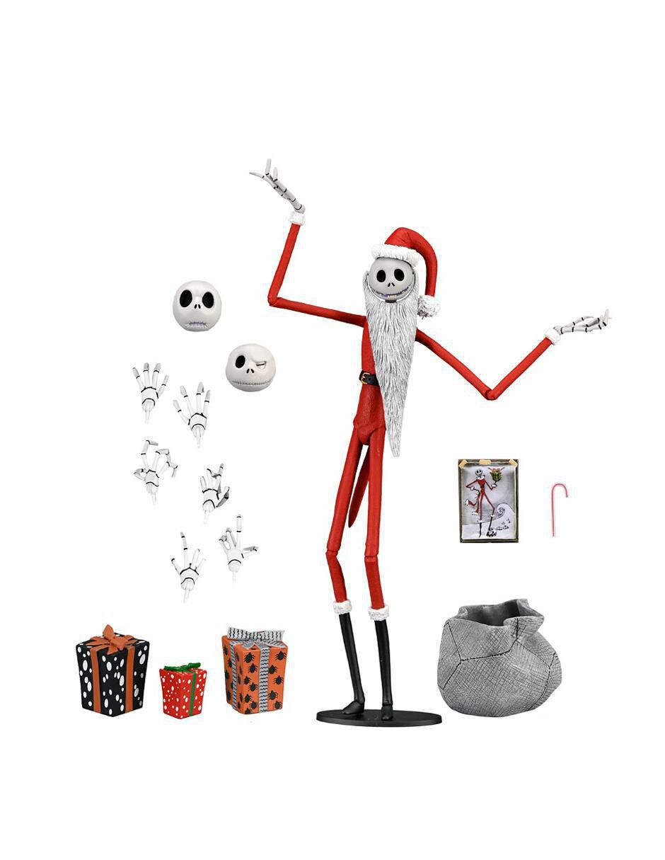 Figura de colección articulada The Nightmare Before Christmas Santa Jack Skellington Ultimate