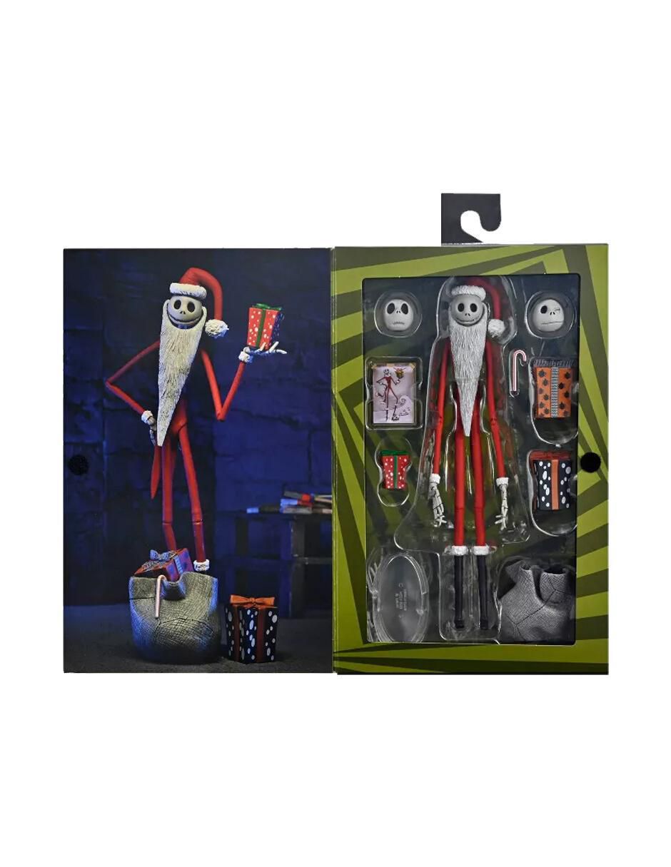 Figura de colección articulada The Nightmare Before Christmas Santa Jack Skellington Ultimate
