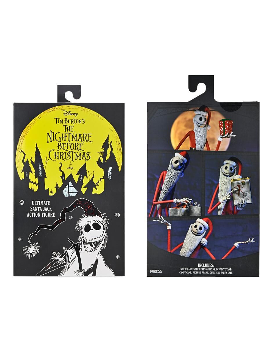 Figura de colección articulada The Nightmare Before Christmas Santa Jack Skellington Ultimate
