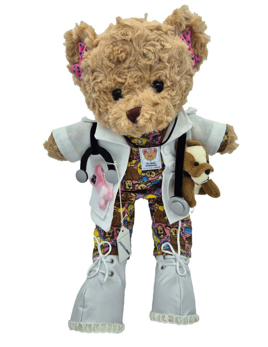 Peluche de Oso Hecho a mano de 34 cm