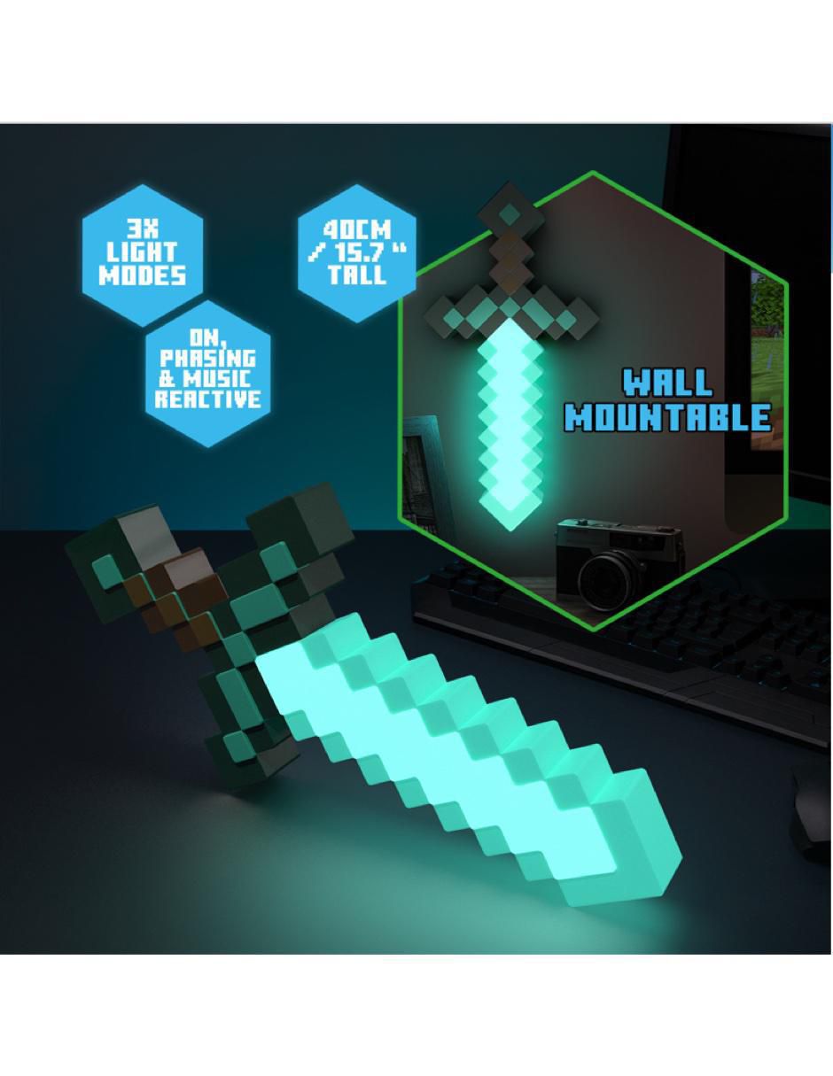 Lámpara de mesa Paladone led Minecraft Espada De Diamante
