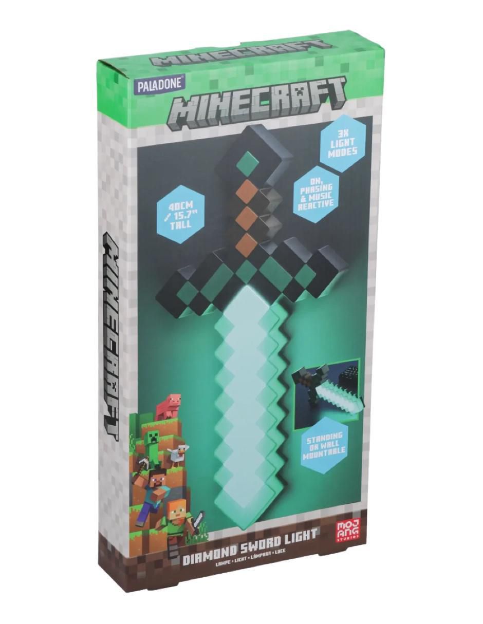 Lámpara de mesa Paladone led Minecraft Espada De Diamante