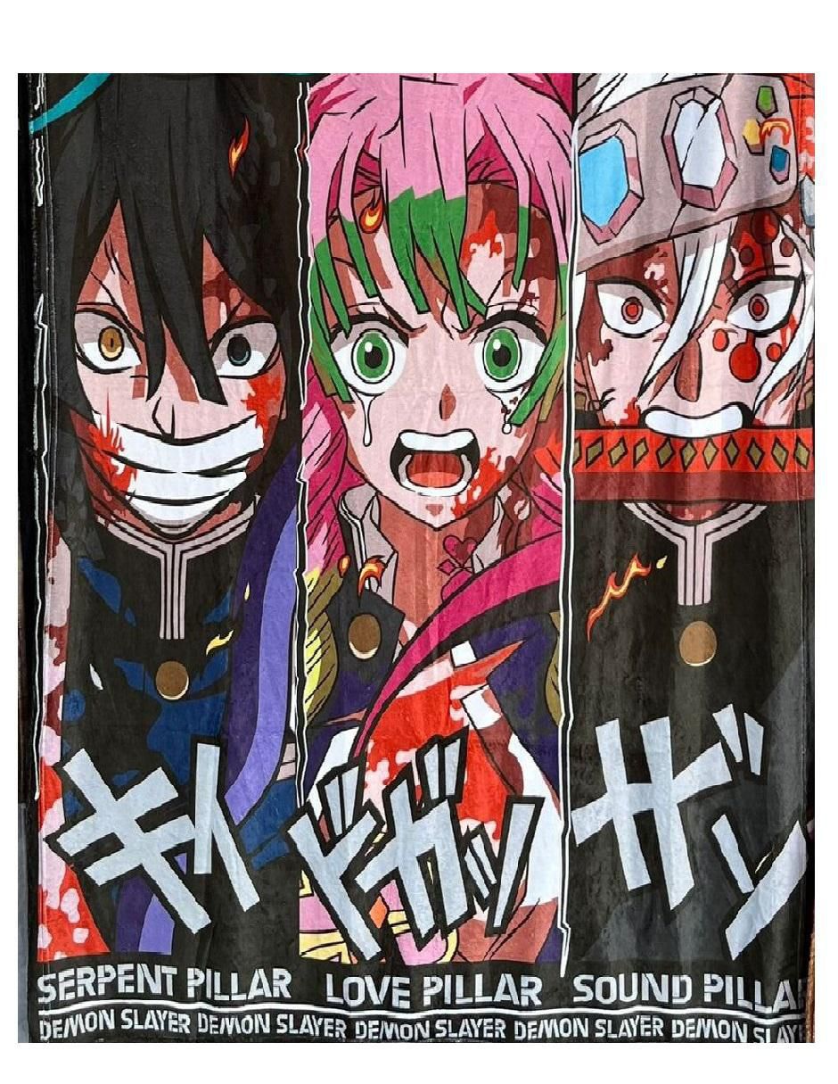 Frazada de tejido suave Demon Slayer Demon Slayer: Kimetsu No Yaiba Frazada de tejido suave Demon Slayer Demon Slayer: Kimetsu No Yaiba
