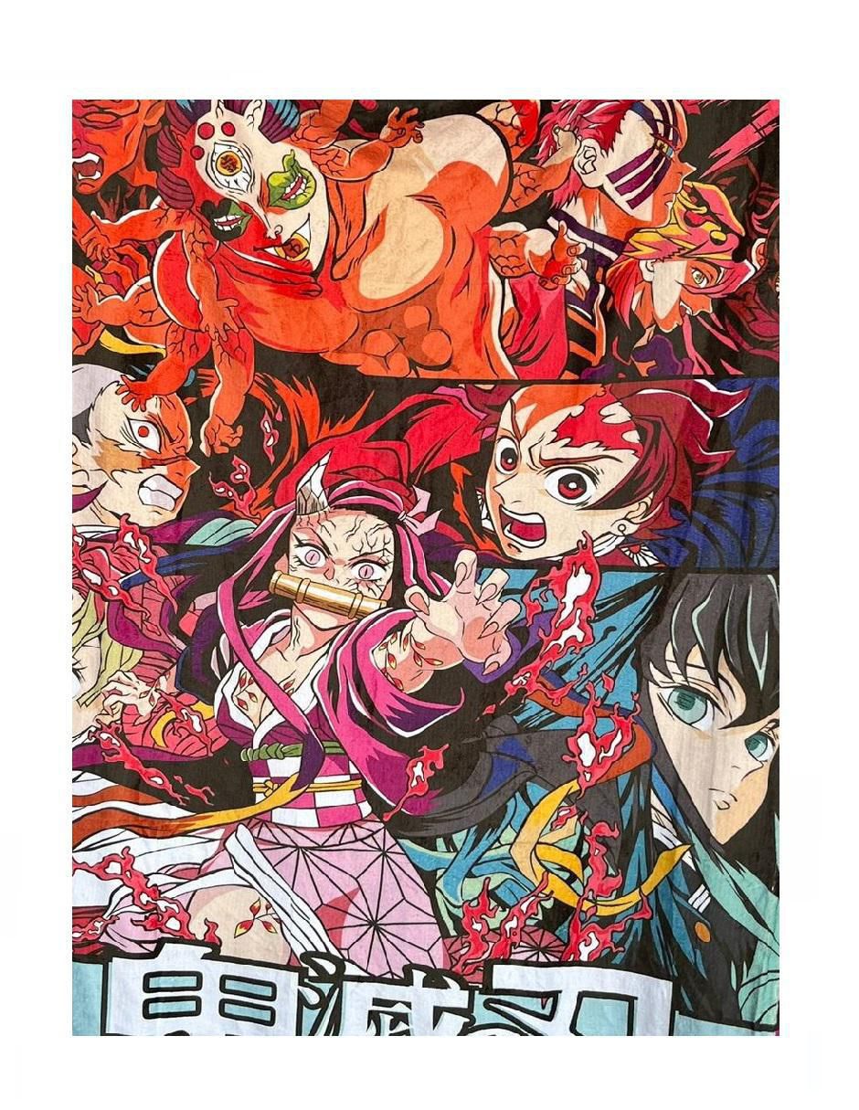 Frazada clásica de tejido suave Demon Slayer: Kimetsu No Yaiba unisex