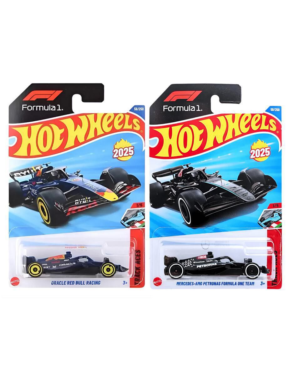 Set de vehículos formula1 oracle red bull racing y mercedes-amg petronas 5