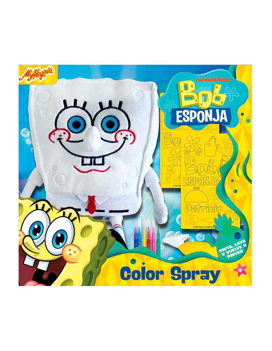 Peluche de Bob Esponja Mi Alegria Color Spray de 26 cm