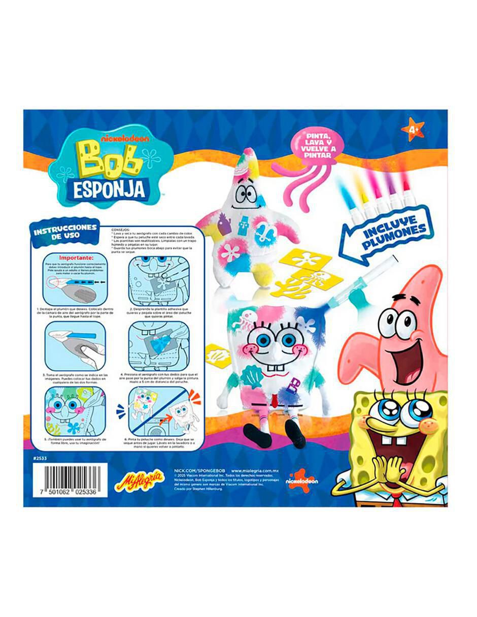 Peluche de Bob Esponja Color Spray de 26 cm