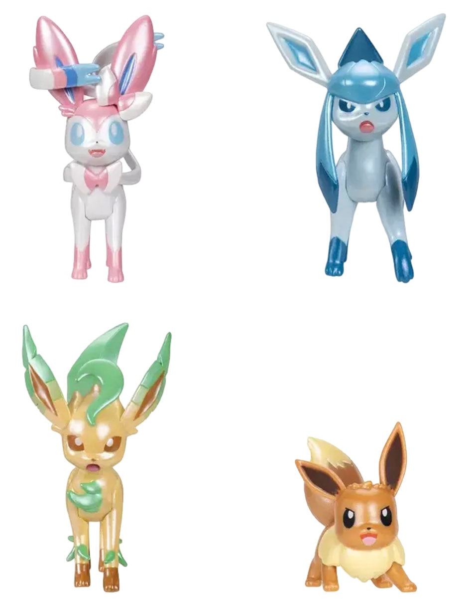 Set De Figuras De Colección Articuladas Pokémon Eevee Leafeon Glaceon Sylveon Especial