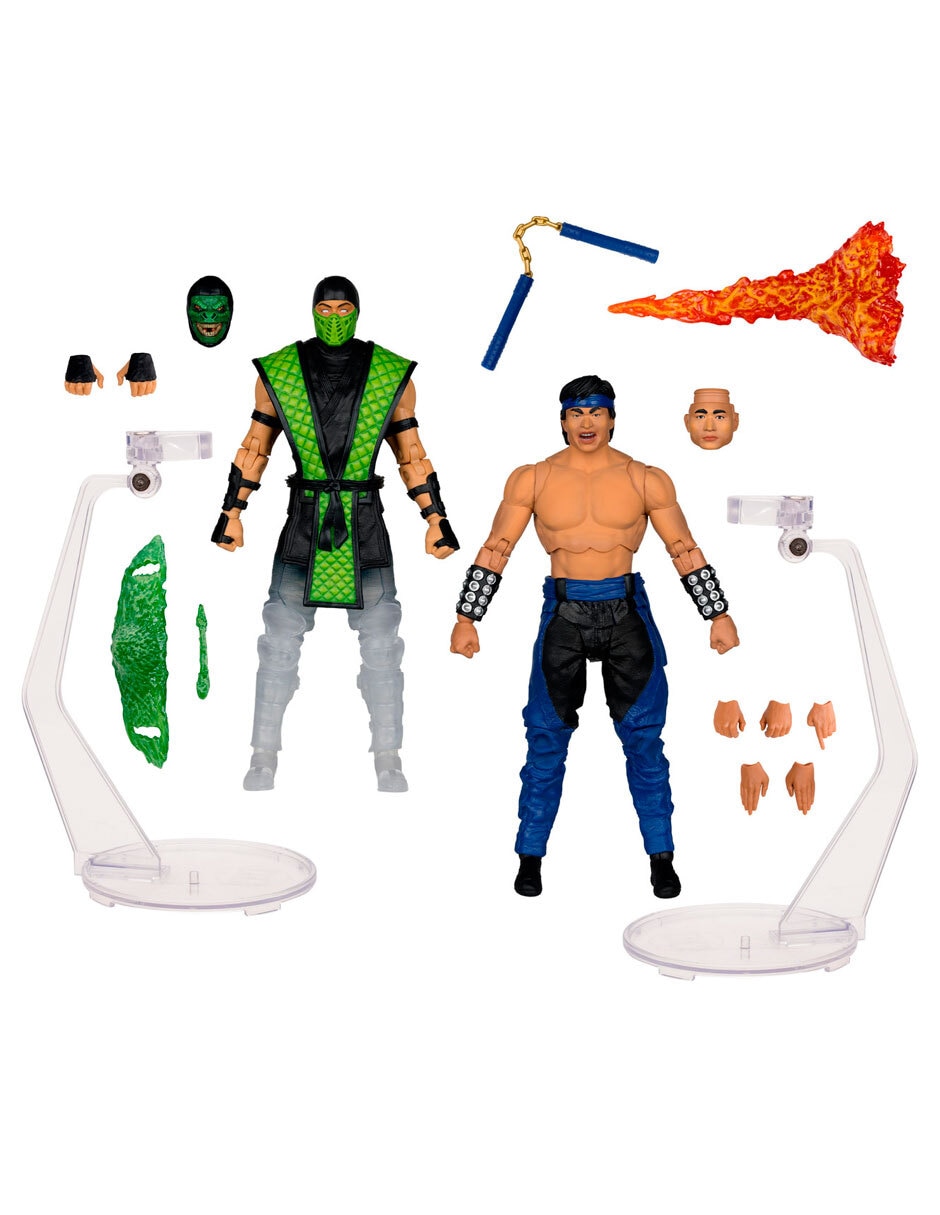 Set figuras de colección articuladas Mortal Kombat Klassic Liu Kang vs Reptile 1
