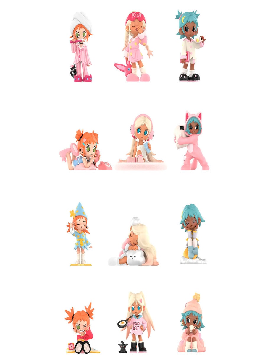 Figura coleccionable Lil Peach Riot Series Sleepover 1