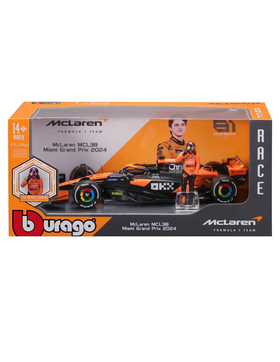 Vehículo 1:24 Miami Grand Prix 2024 Oscar Piastri Mclaren Mcl38 2