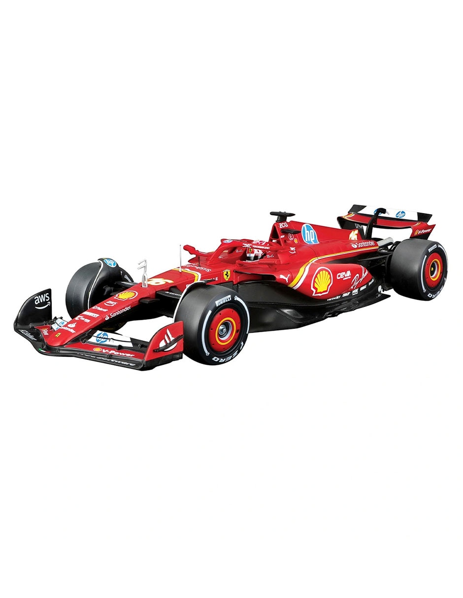 Vehículo 1:24 Racing Die-Cast Metal Kids 16 Charles Leclerc