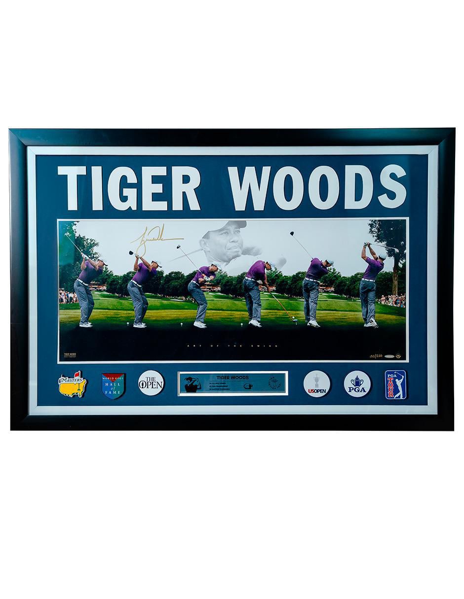 Póster autografiado por Tiger Woods Collection Inc