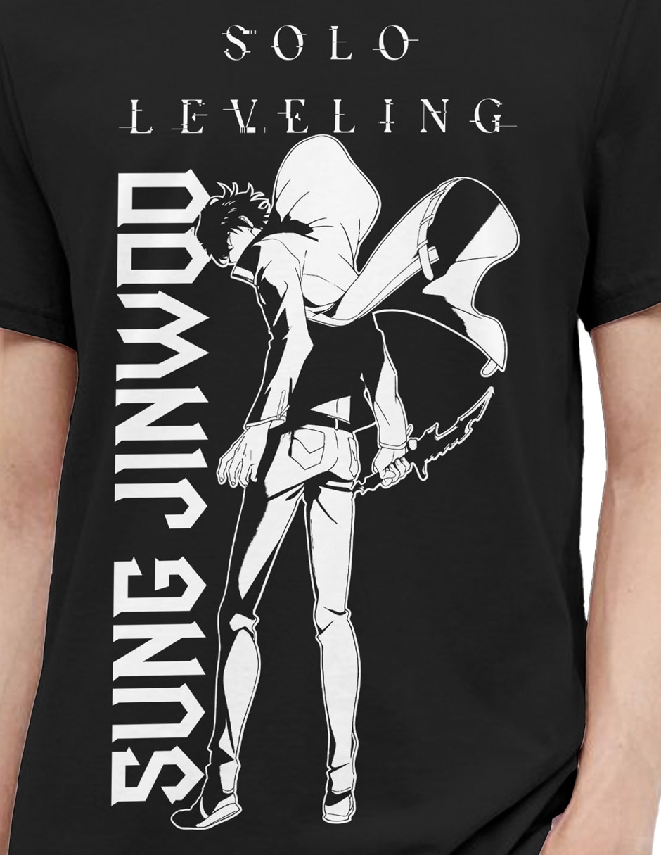 Playera solo leveling cuello redondo para hombre 3