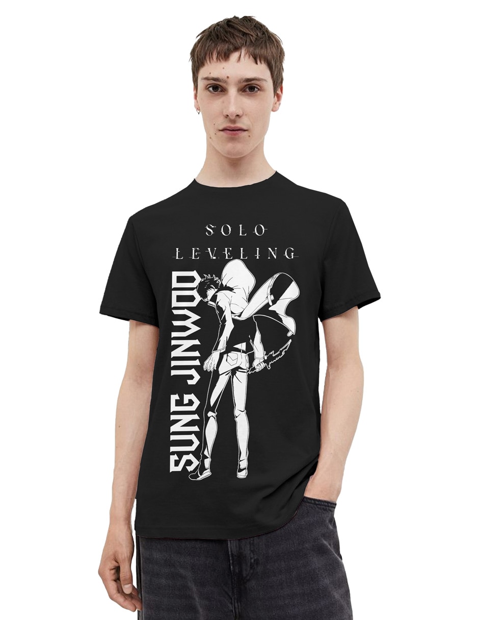 Playera solo leveling cuello redondo para hombre