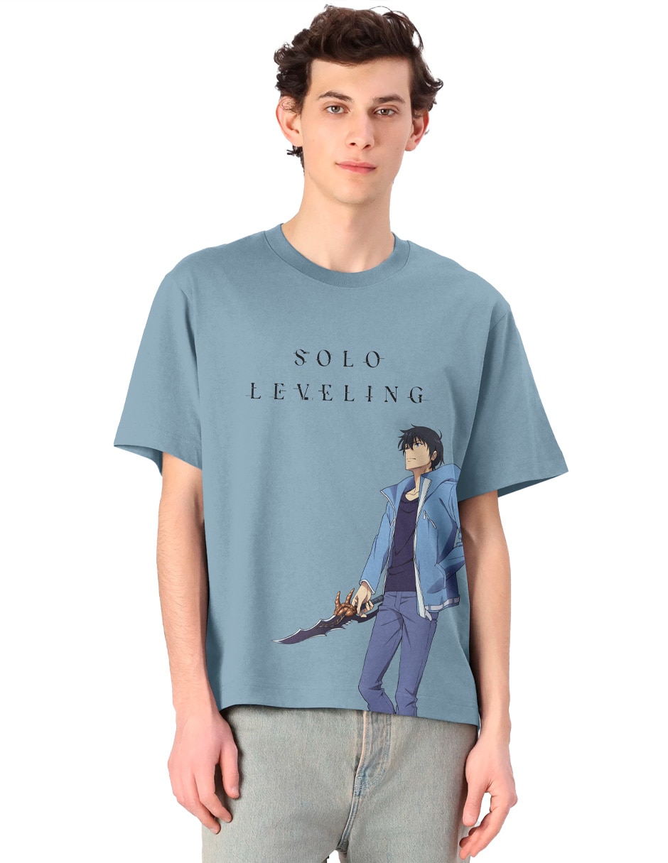 Playera solo leveling cuello redondo para hombre 2