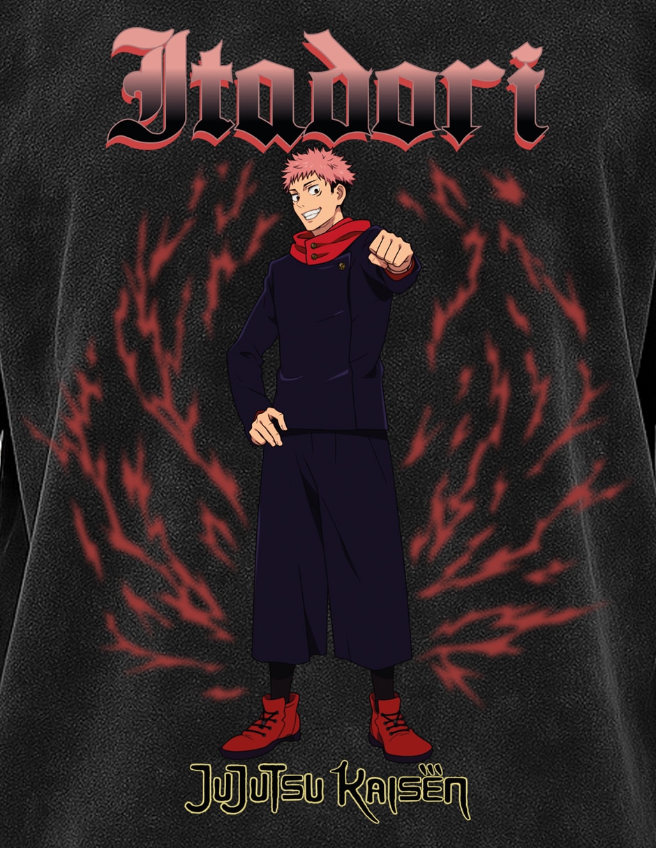 Playera jujutsu kaisen cuello redondo para hombre 2