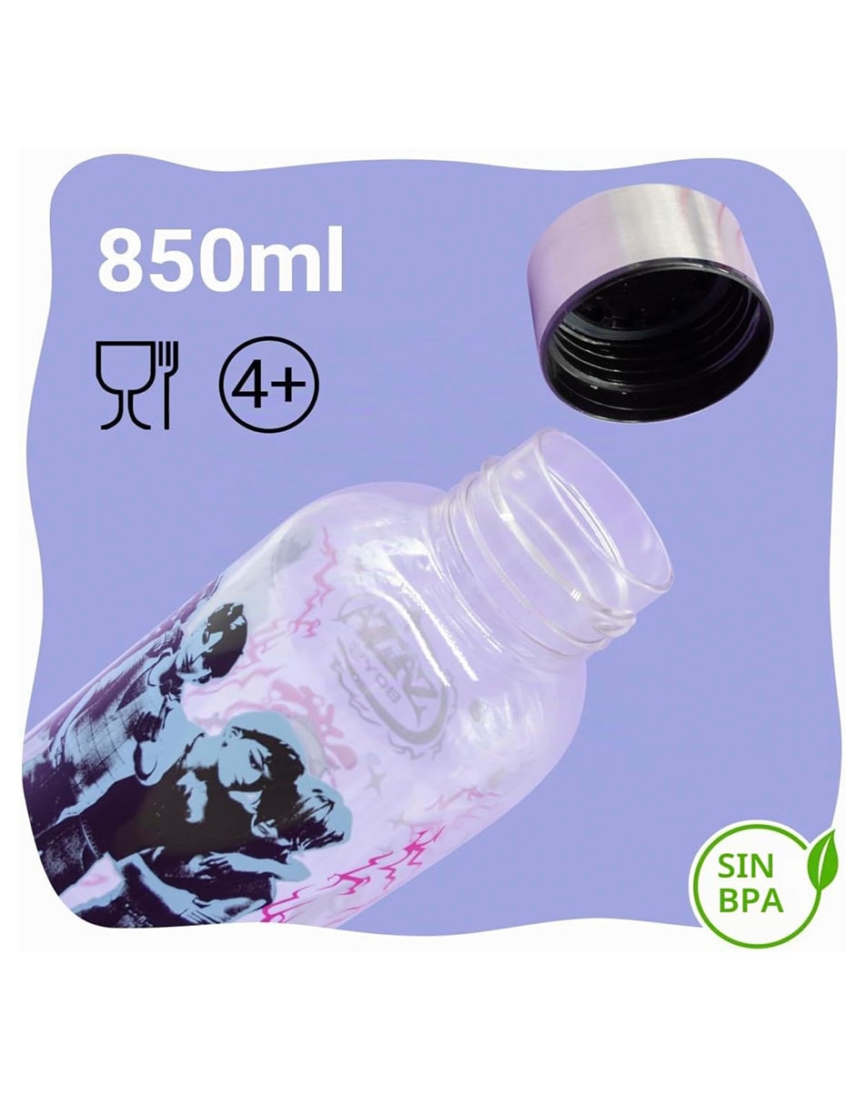 Botella de agua Saja Boys con tapa rosca 1 L 3