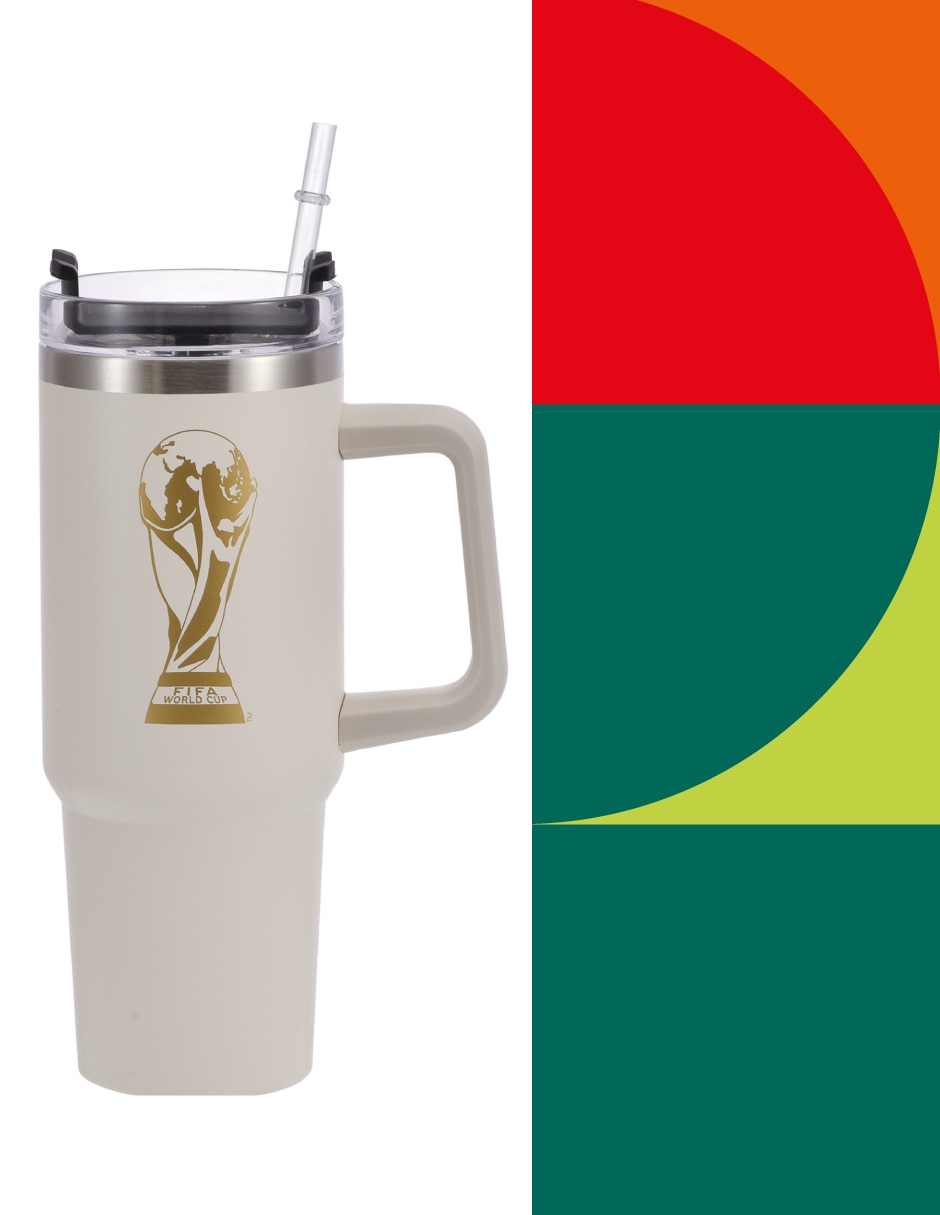 Termo Fifa de acero inoxidable con tapa rosca