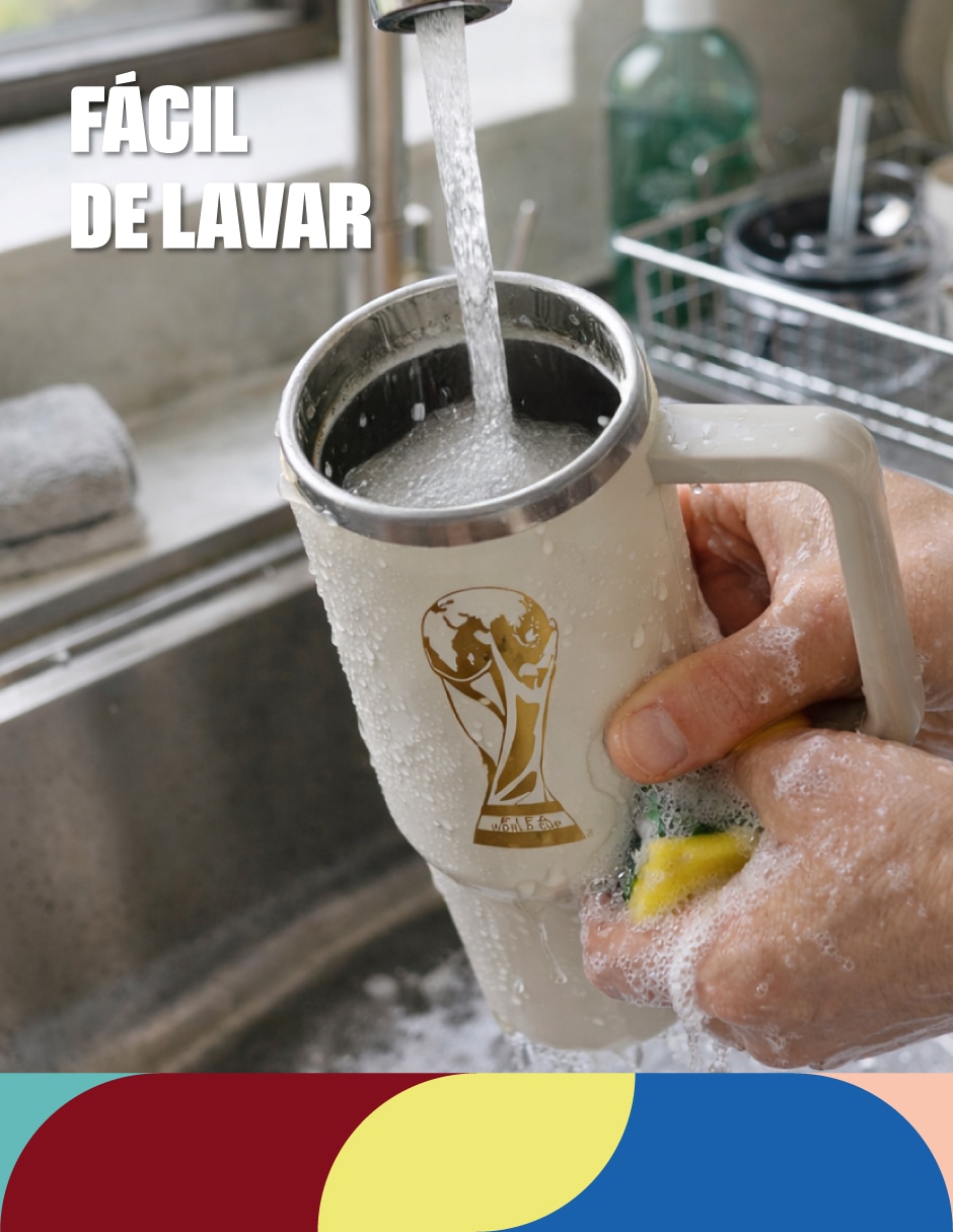 Termo Fifa de acero inoxidable con tapa rosca