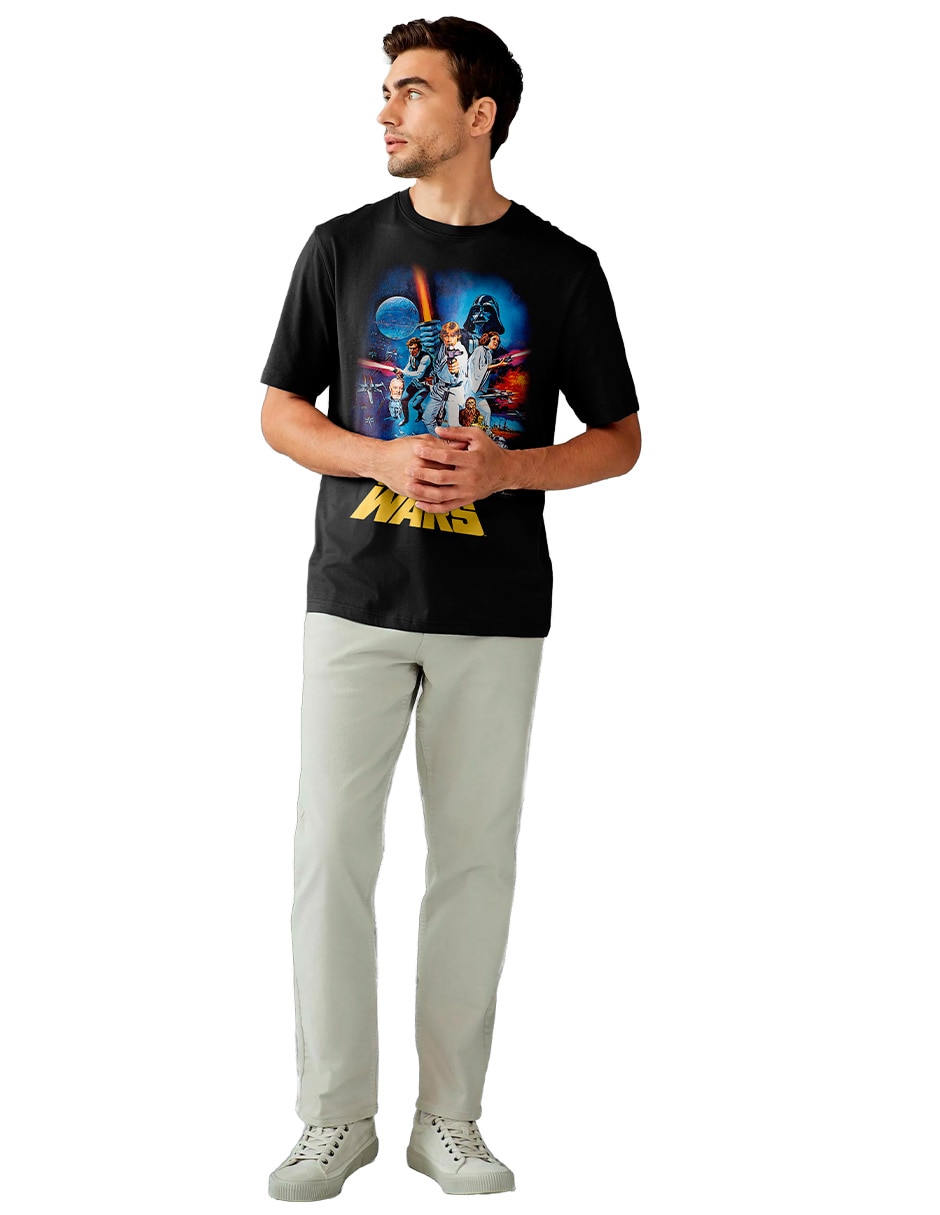 Playera aurimoda starwars cuello redondo para hombre