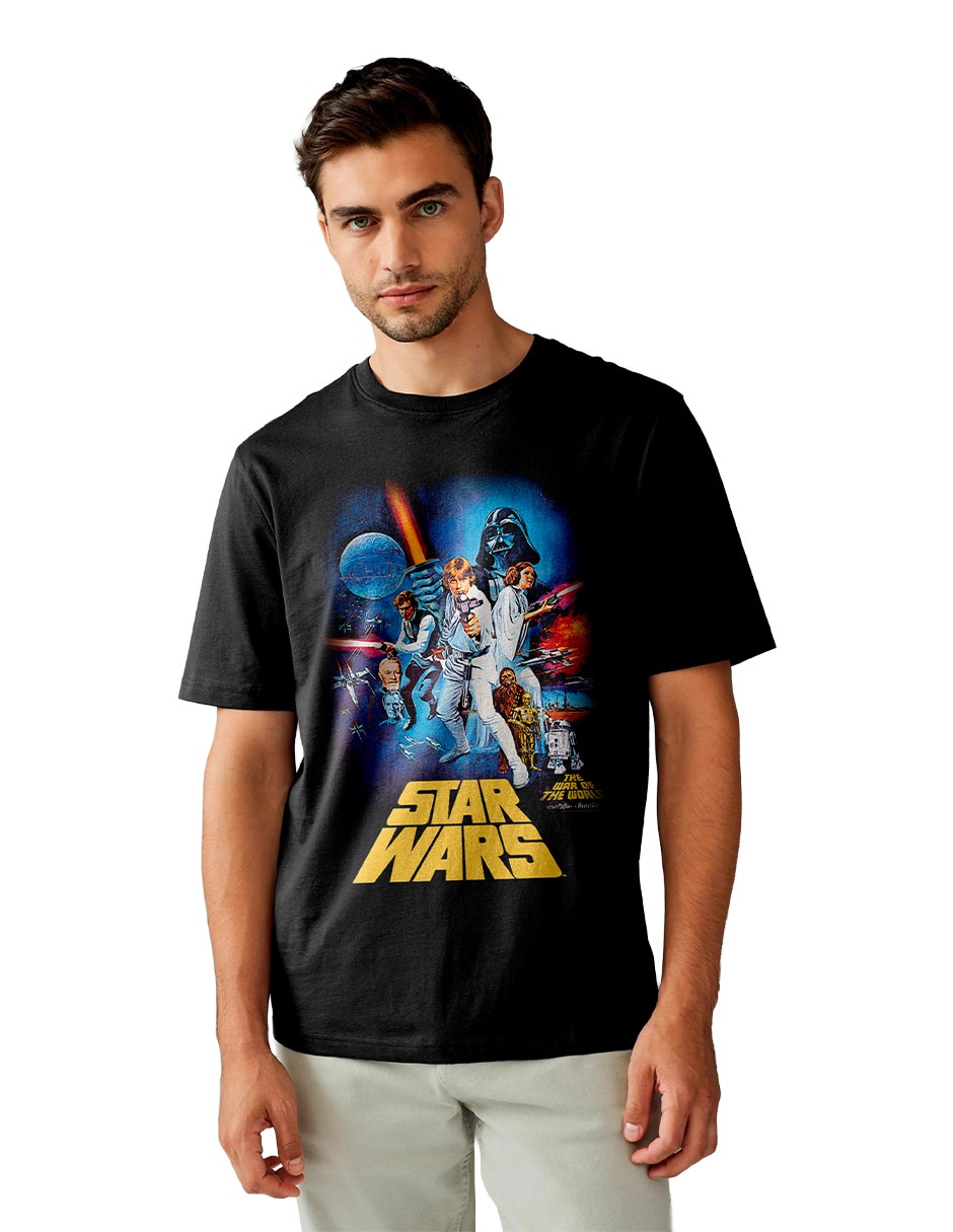 Playera starwars cuello redondo para hombre