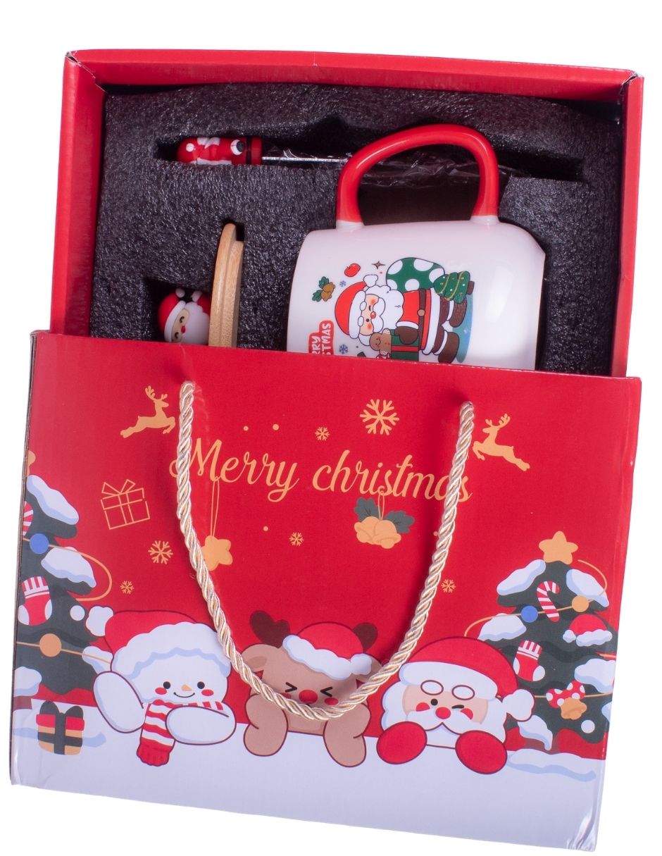 Taza navideña con tapa Navidad 4