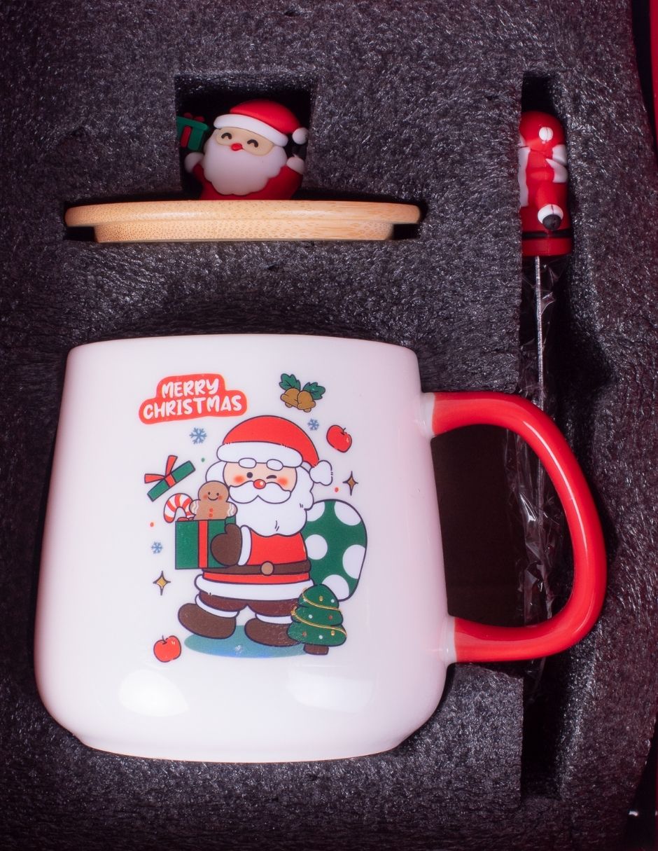 Taza navideña con tapa Navidad 6