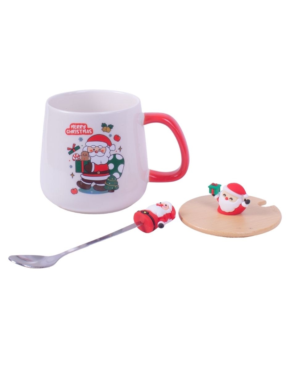 Taza navideña con tapa Navidad 7