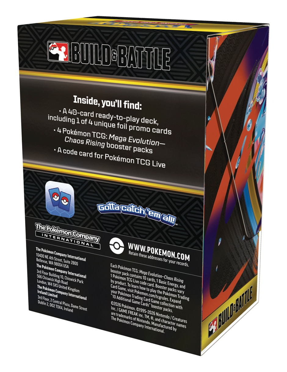 Cartas pokémon tcg: mega evolution chaos rising build & battle box tcg pokémon chaos rising pokémon
