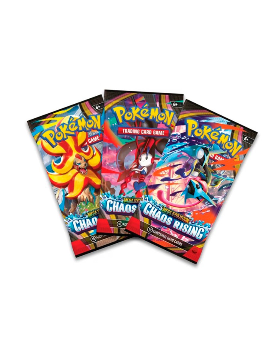 TRU TCG: Mega Evolution Chaos Rising Three-Booster Blister Pokémon Chaos Rising TRU TCG: Mega Evolution Chaos Rising Three-Booster Blister Pokémon Chaos Rising