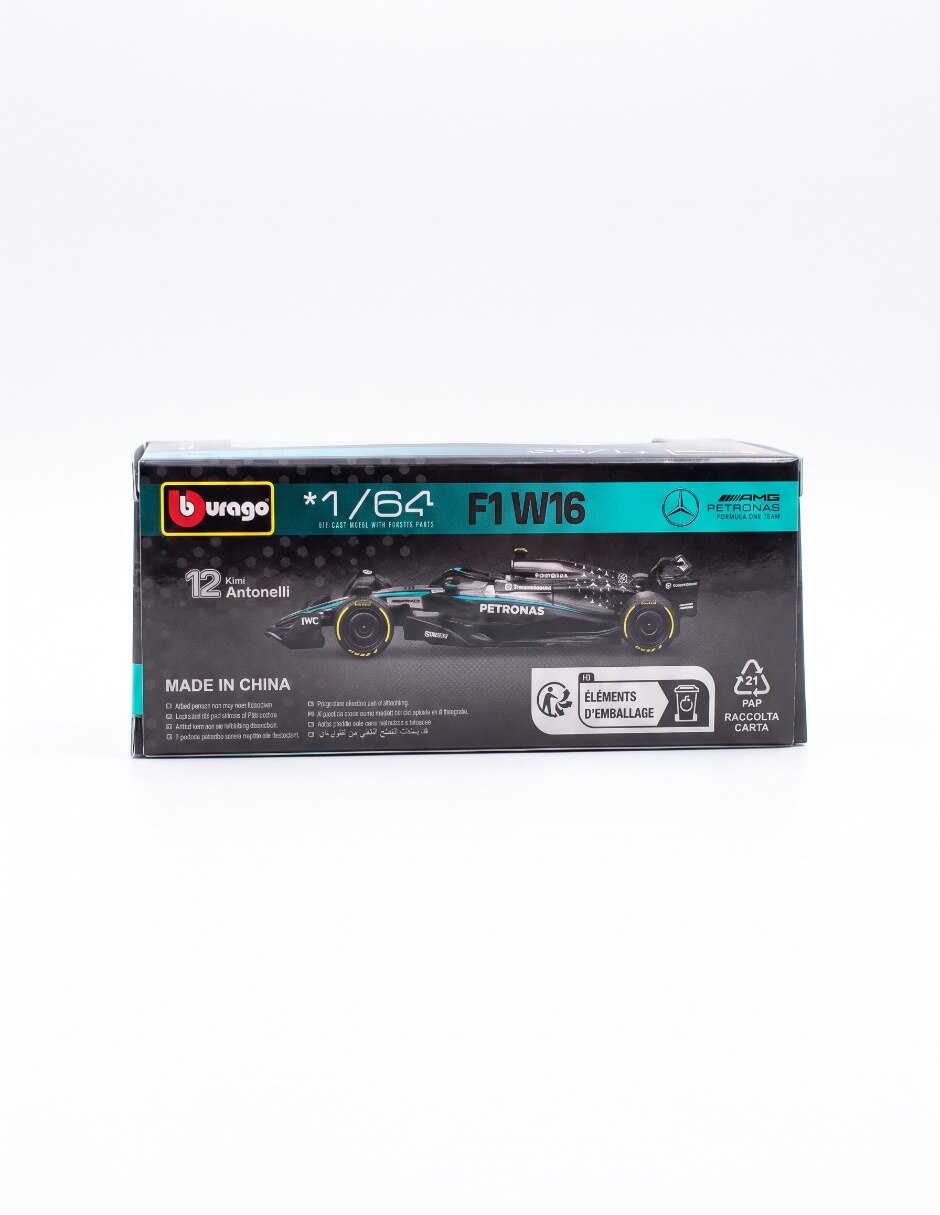 Vehiculo a escala 1:64 F1 W16 Amg Petronas Formula One Team 4