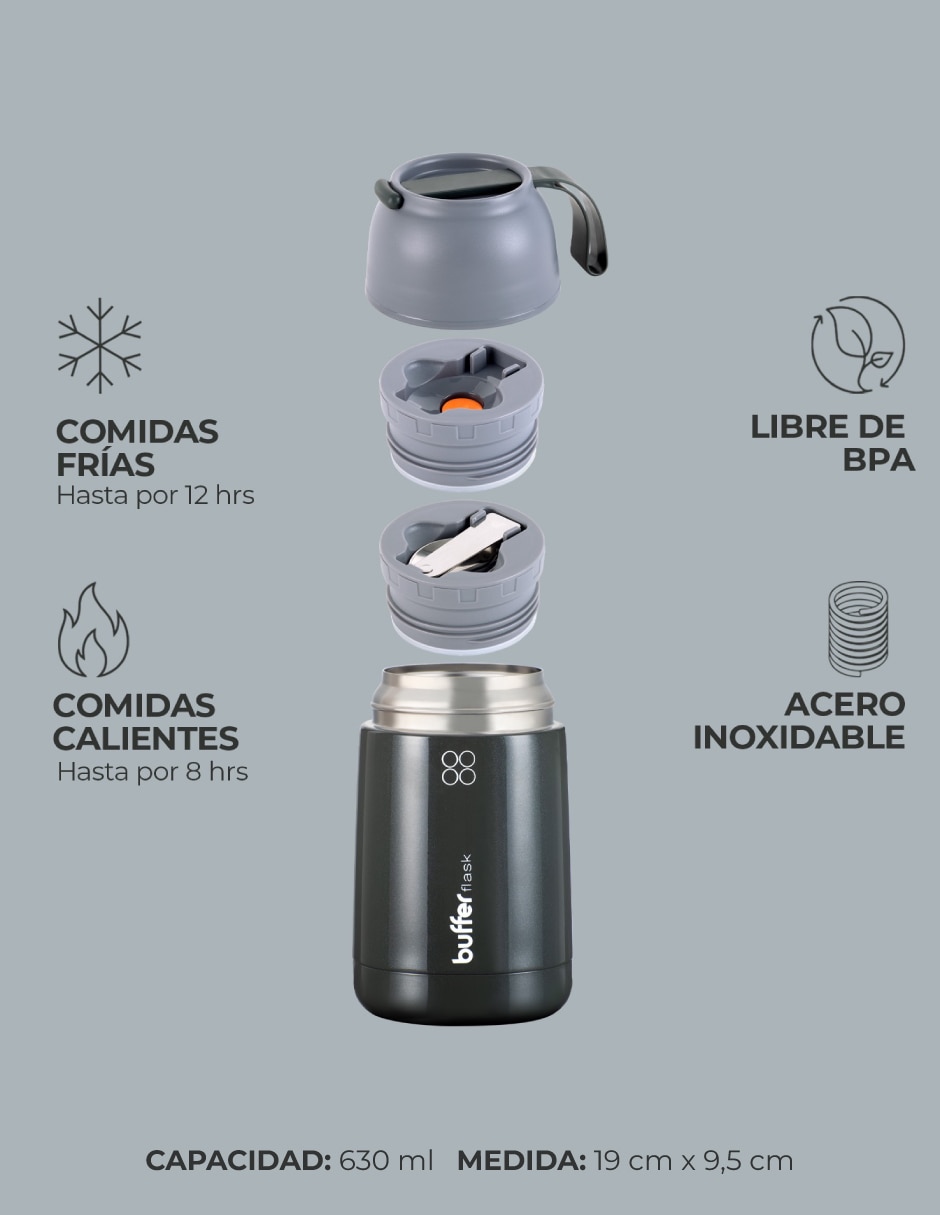 Termo de acero inoxidable Six con tapa rosca 2