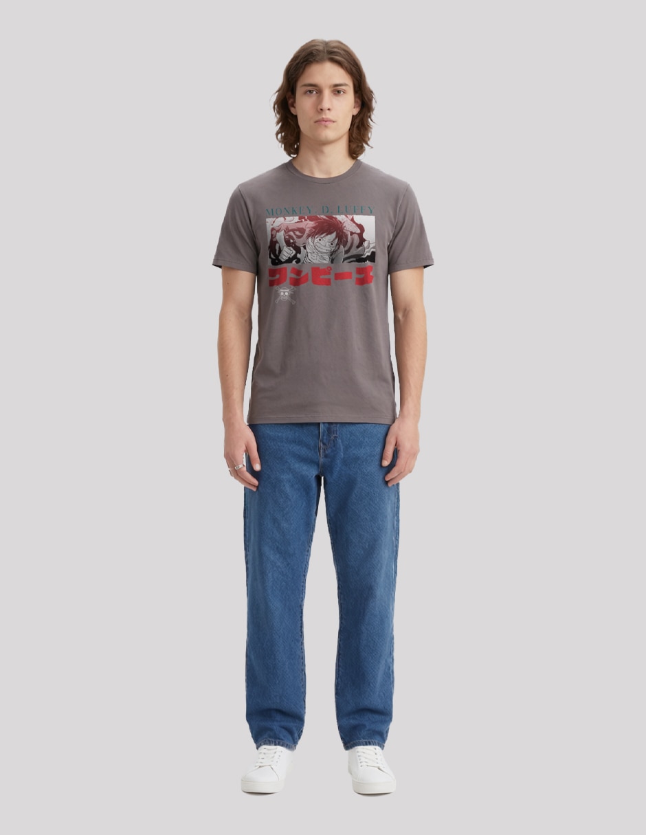 Playera One Piece cuello redondo para hombre