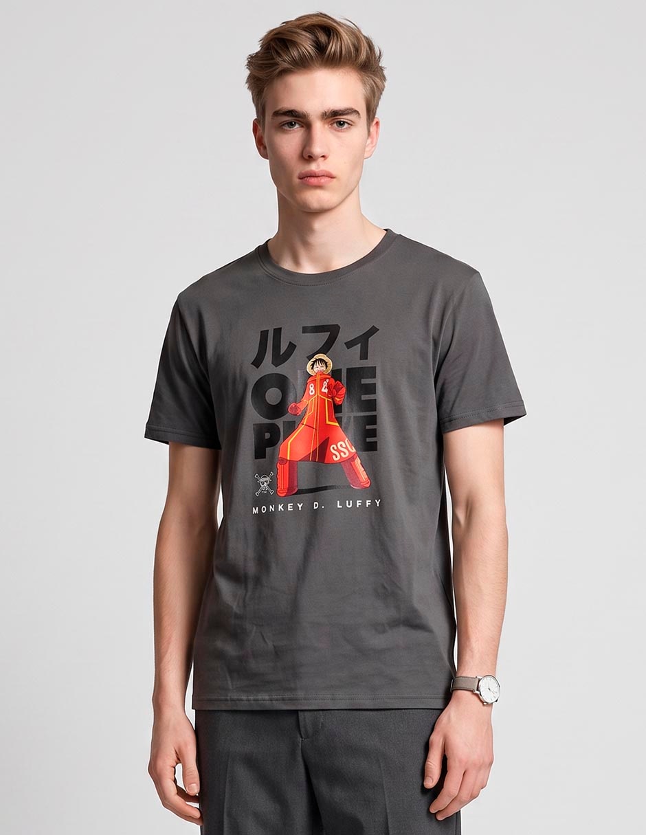 Playera one piece cuello redondo para hombre