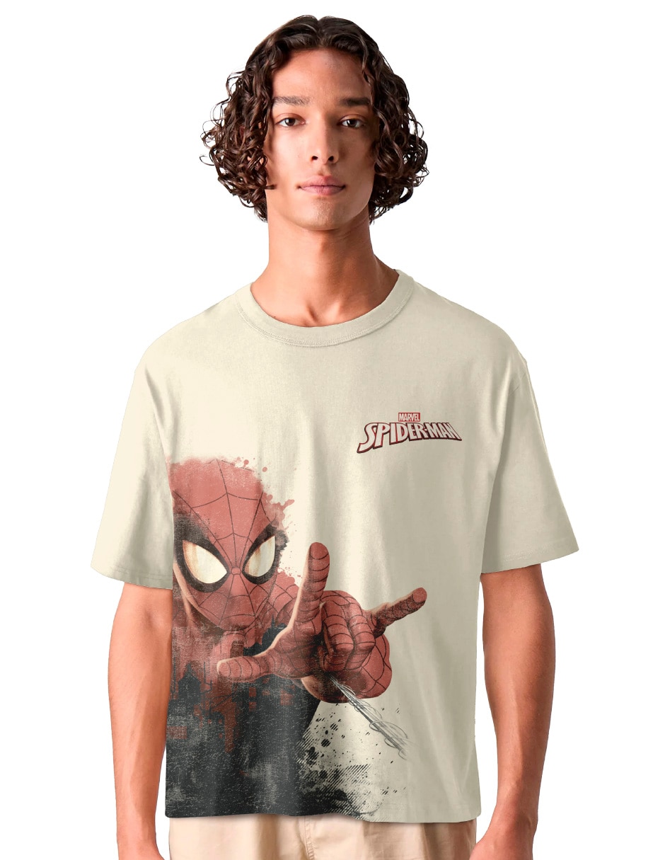 Playera Spiderman cuello redondo para hombre Playera Spiderman cuello redondo para hombre